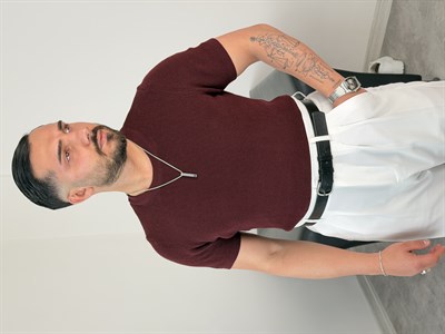 HFA BİSİKLET YAKA PAMUK TRİKO TİŞÖRT MÜRDÜM