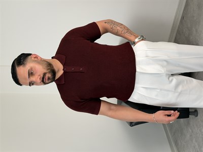 HFA DÜĞMELİ POLO YAKA TRİKO TİŞÖRT MÜRDÜM