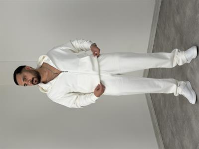 İÇİ ŞARDONLU PİKE PREMİUM TAKIM BEYAZ