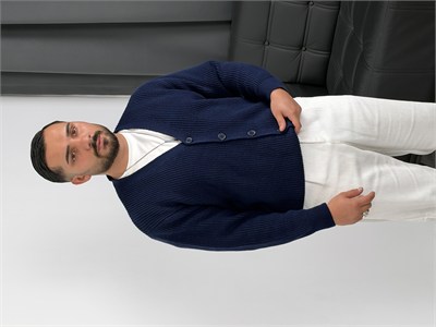 İNV Selanik Örgü Triko Düğmeli Hırka Lacivert