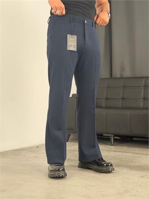 İspanyol Paça Premium Kumaş Pantolon Lacivert