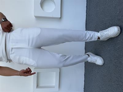 İthal Crap Kumaş Boyfriend Pantolon Beyaz