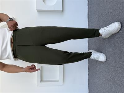 İthal Crap Kumaş Boyfriend Pantolon Haki