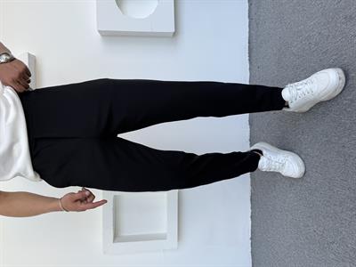 İthal Crap Kumaş Boyfriend Pantolon Siyah