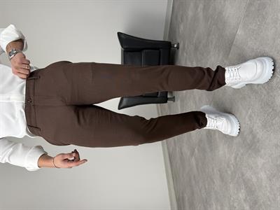 İTHAL KUMAŞ PREMİUM SLİMFİT KUMAŞ PANTOLON ACI KAHVE