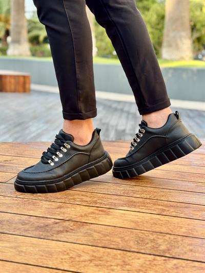 KALIN TABAN METAL DETAYLI AYAKKABI SİYAH