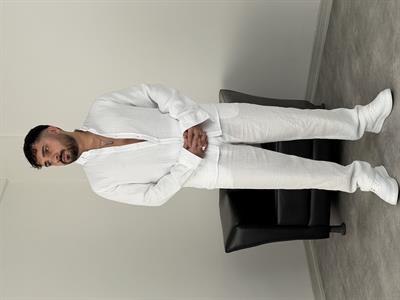 MÜSLİN KUMAŞ YIKAMALI UZUNKOL GÖMLEK BEYAZ