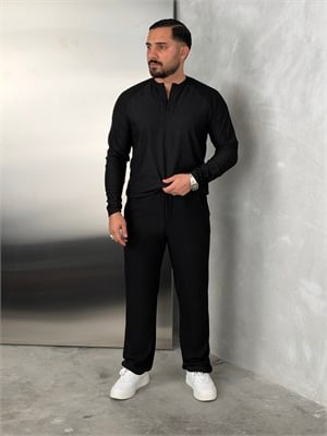 Ottoman Henley Model Takım Siyah