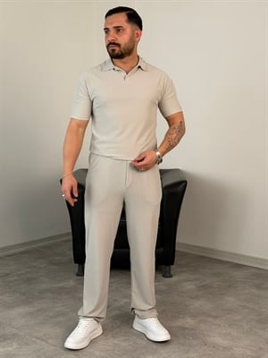 OTTOMAN PAMUK ÖRME YAZLIK TAKIM GRİ