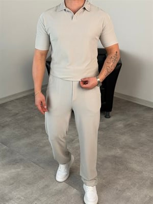 OTTOMAN PAMUK ÖRME YAZLIK TAKIM GRİ