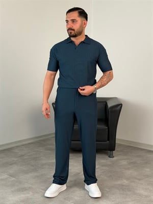 OTTOMAN PAMUK ÖRME YAZLIK TAKIM PETROL YEŞİLİ