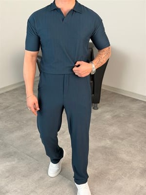 OTTOMAN PAMUK ÖRME YAZLIK TAKIM PETROL YEŞİLİ