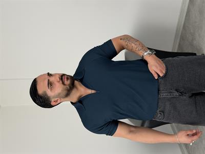 OTTOMAN YARIM FERMUAR POLO YAKA TİŞÖRT PETROL