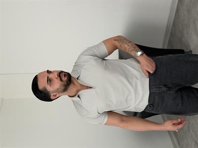 OTTOMAN YARIM FERMUAR POLO YAKA TİŞÖRT GRİ