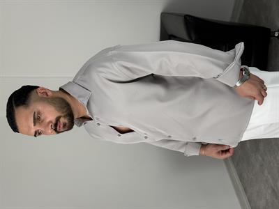 OVERSİZE DABIL İTHAL KUMAŞ GÖMLEK GRİ