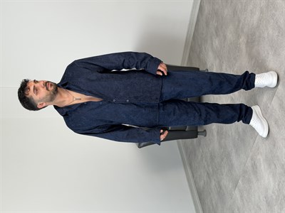 OVERSİZE KADİFE TAKIM LACİVERT