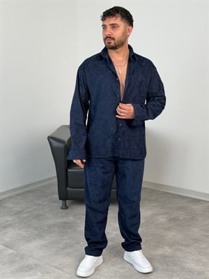 OVERSİZE KADİFE TAKIM LACİVERT