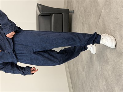 OVERSİZE KADİFE TAKIM LACİVERT