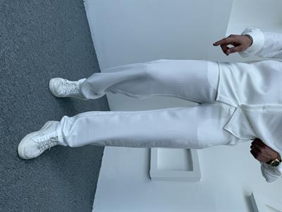 Pamuk Keten Takım Beyaz