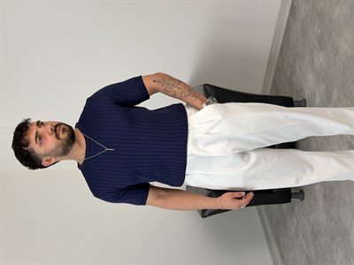 PAMUK TRİKO BİSİKLET YAKA TİŞÖRT LACİVERT