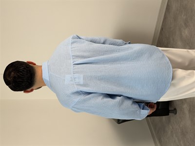 PERA KETEN UZUNKOL OVERSİZE GÖMLEK BEBE MAVİ