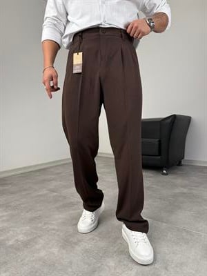 PİLELİ KUMAŞ BAGGY PREMİUM ACI KAHVE