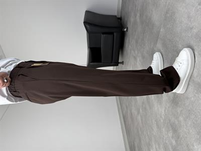 PİLELİ KUMAŞ BAGGY PREMİUM ACI KAHVE