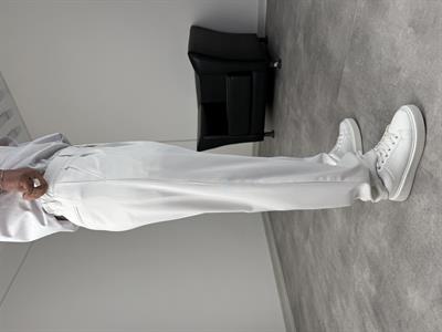 PİLELİ KUMAŞ BAGGY PREMİUM BEYAZ