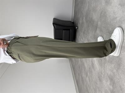 PİLELİ KUMAŞ BAGGY PREMİUM ÇAĞLA YEŞİLİ