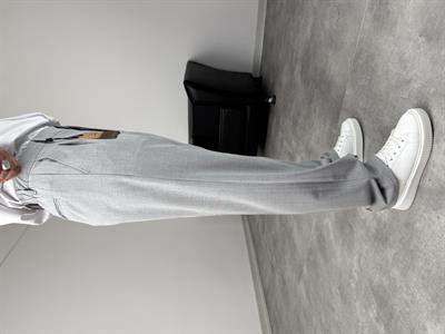 PİLELİ KUMAŞ BAGGY PREMİUM GRİ