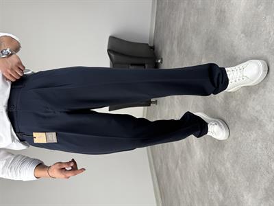 PİLELİ KUMAŞ BAGGY PREMİUM LACİVERT