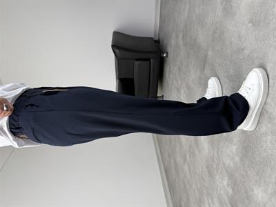 PİLELİ KUMAŞ BAGGY PREMİUM LACİVERT