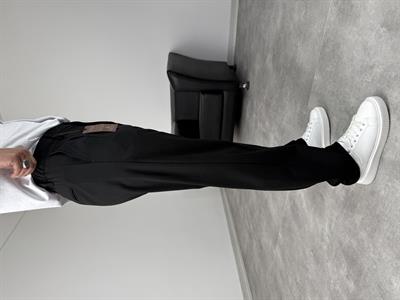 PİLELİ KUMAŞ BAGGY PREMİUM SİYAH