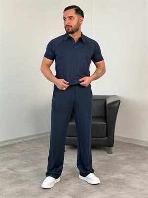 POLO YAKA ÇİZGİLİ OYS KUMAŞ TAKIM LACİVERT