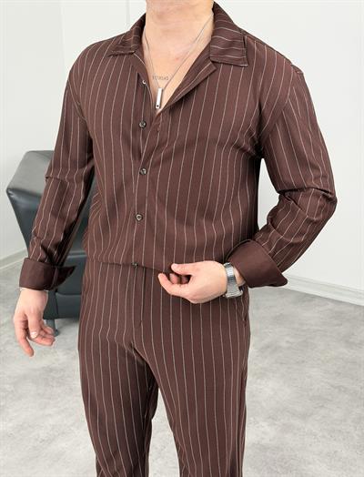 PREMİUM ÇİZGİLİ CRAP TAKIM ACI KAHVE