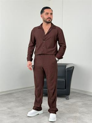 PREMİUM ÇİZGİLİ CRAP TAKIM ACI KAHVE