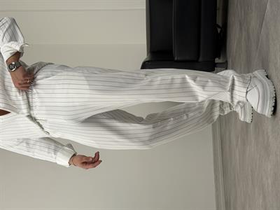 PREMİUM ÇİZGİLİ CRAP TAKIM BEYAZ