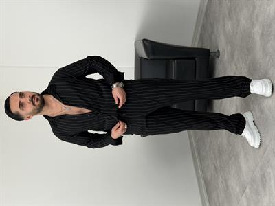 PREMİUM ÇİZGİLİ CRAP TAKIM SİYAH