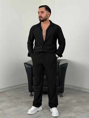 PREMİUM ÇİZGİLİ CRAP TAKIM SİYAH