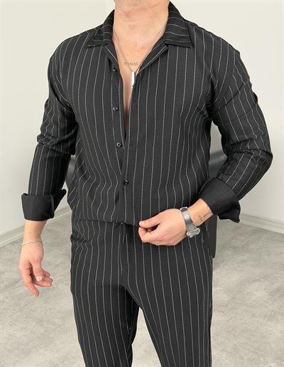 PREMİUM ÇİZGİLİ CRAP TAKIM SİYAH