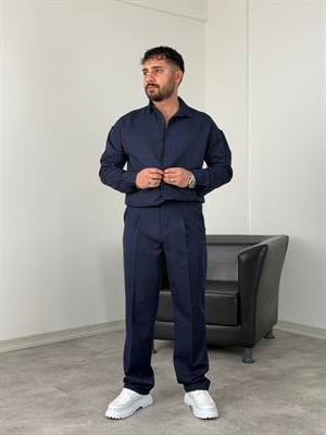 PREMİUM DABIL KUMAŞ TAKIM LACİVERT