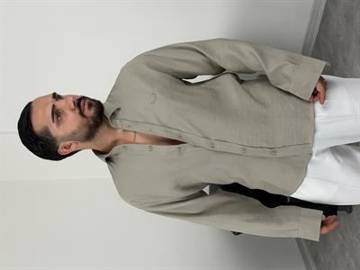 PREMİUM  P NAKIŞ MODAL KUMAŞ  UZUNKOL GÖMLEK SU YEŞİLİ