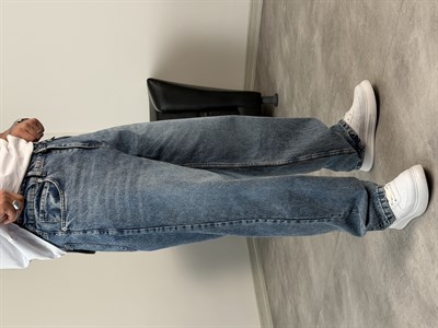 PREMİUM SÜPER BAGGY KOT PANTOLON AÇIK MAVİ