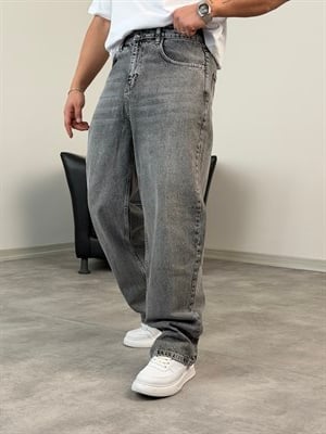 PREMİUM SÜPER BAGGY KOT PANTOLON GRİ