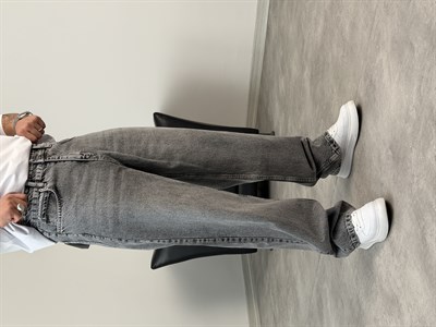 PREMİUM SÜPER BAGGY KOT PANTOLON GRİ