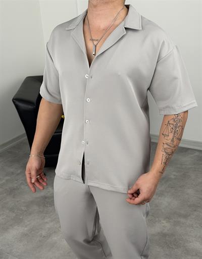 PREMİUM YAZLIK DABIL KUMAŞ TAKIM GRİ