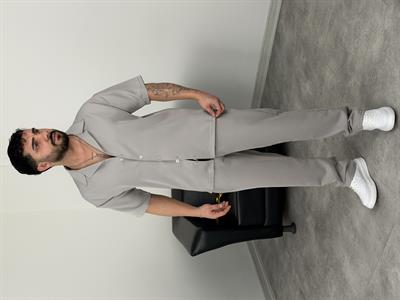 PREMİUM YAZLIK DABIL KUMAŞ TAKIM GRİ