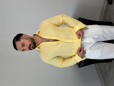 RAHAT KALIP %100 PAMUK MÜSLİN GÖMLEK SARI