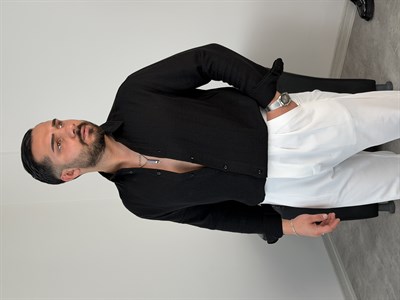 RAHAT KALIP %100 PAMUK MÜSLİN GÖMLEK SİYAH