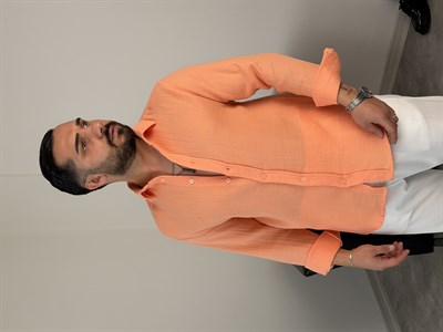 RAHAT KALIP %100 PAMUK MÜSLİN GÖMLEK TURUNCU